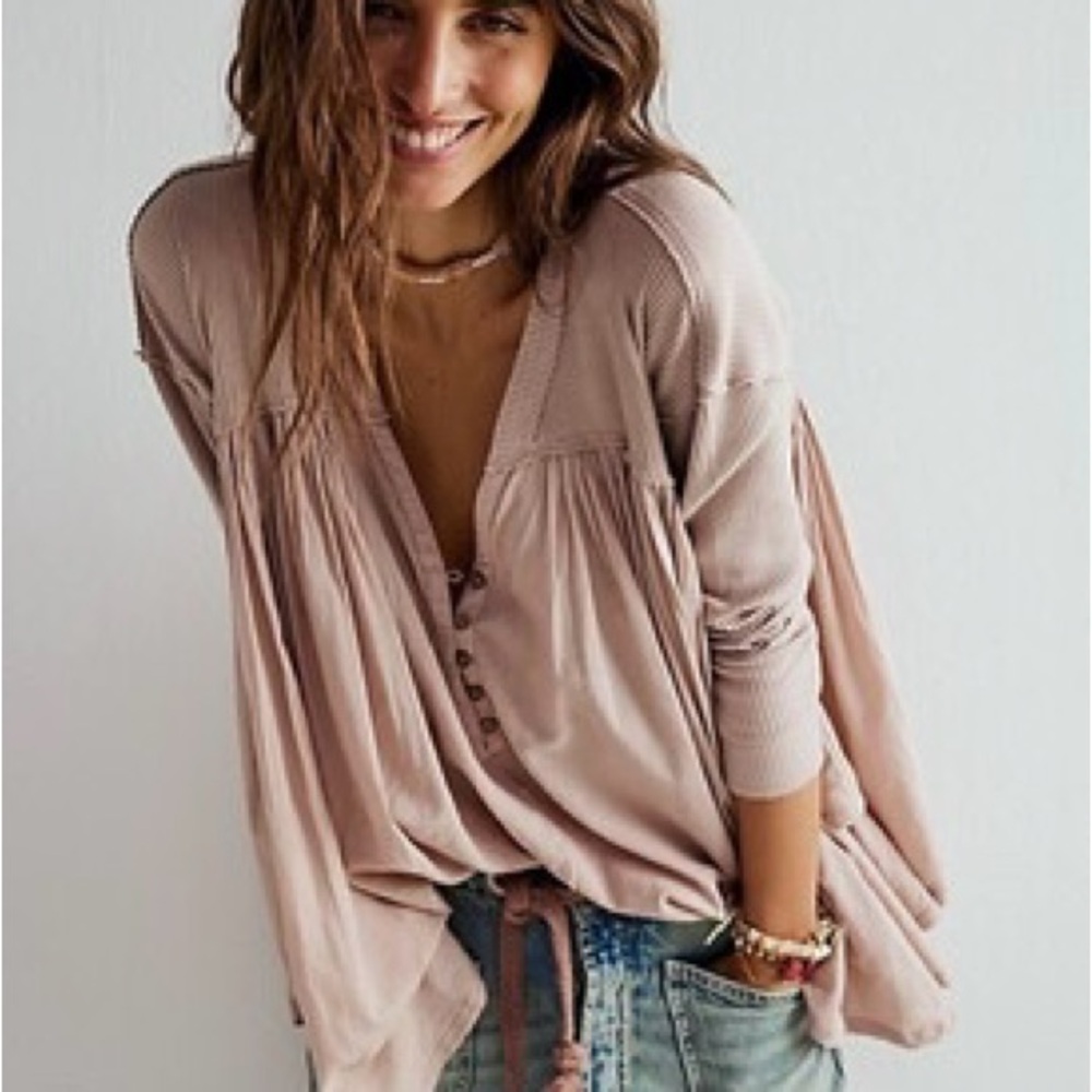 We The Free Dusty Pink Tunic Top - Picture 4 of 9